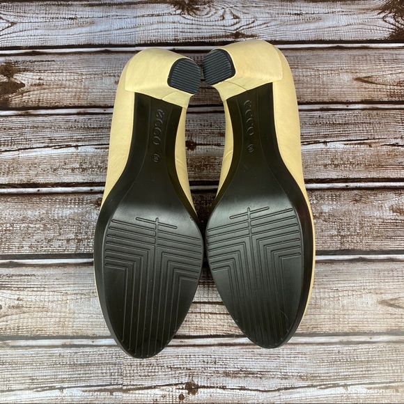 NEW! ECCO Shape 55 Plateau Beige Block Heel Sz 7.5 - Picture 5 of 9